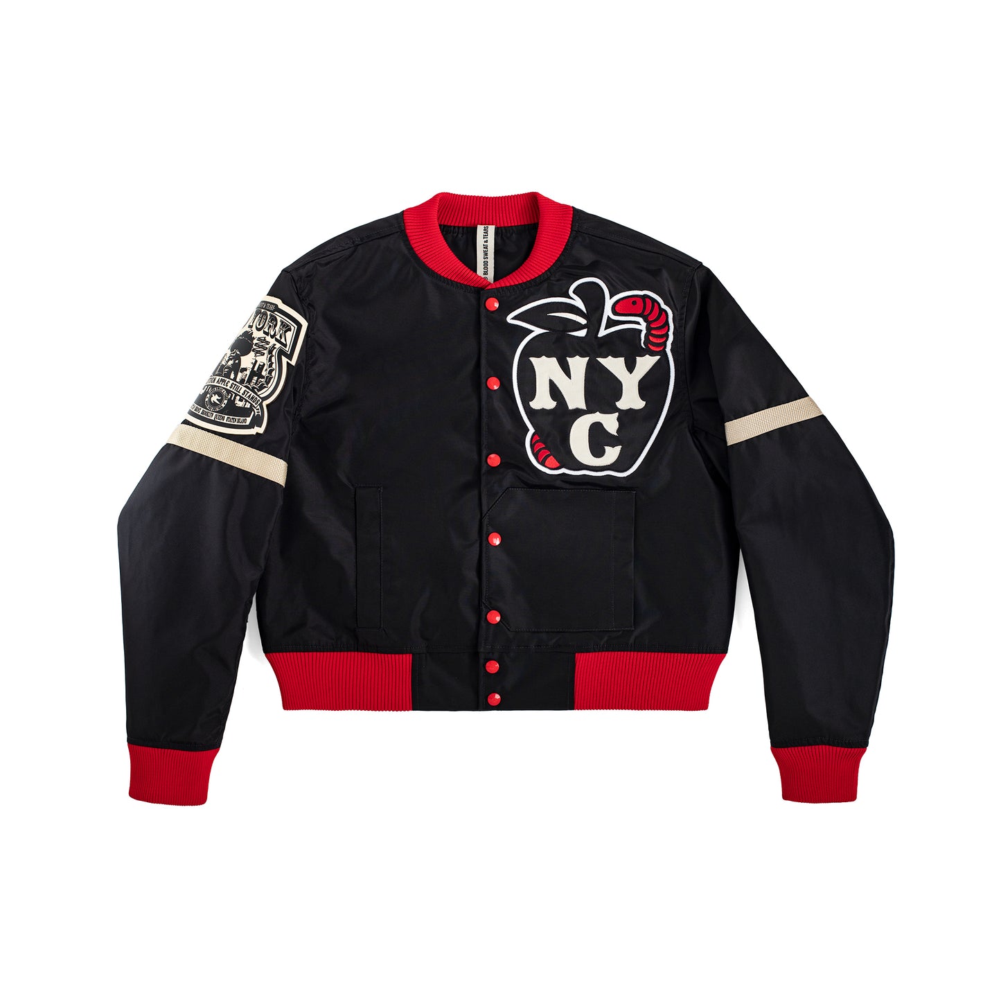 OLD YORK "APPLE" VARSITY Jacket (Black)