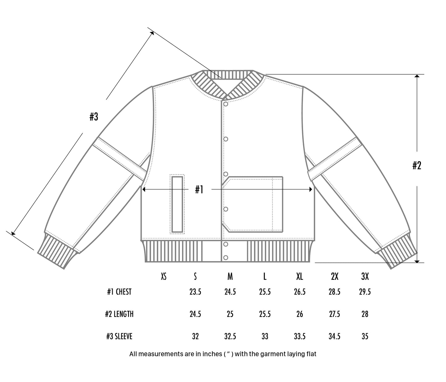 A STUDY: "LINES"" Quilted Varsity Jacket