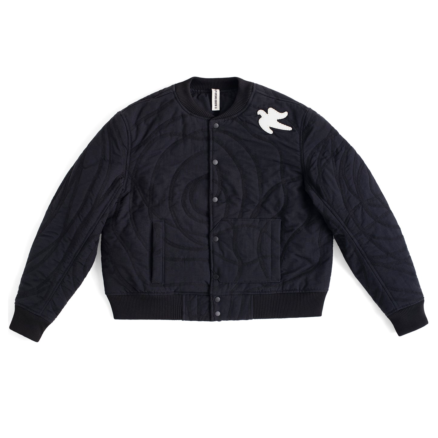 A STUDY: "LINES"" Quilted Varsity Jacket